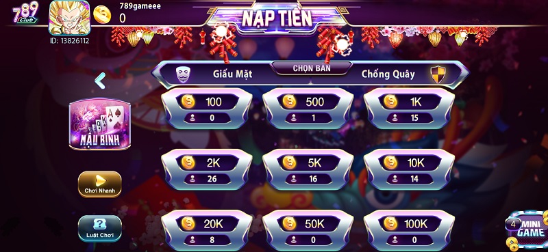 Mậu Binh 789Club là một trò chơi bài chiến thuật đầy kịch tính và thú vị
