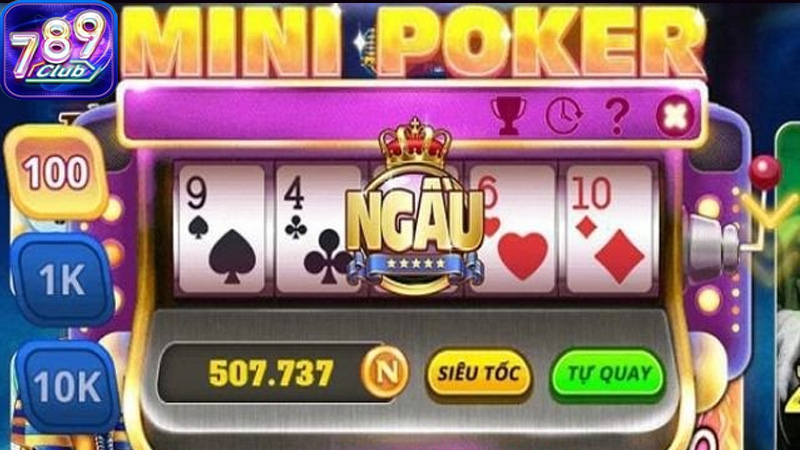 Mini Poker cung cấp nhiều mức cược khác nhau