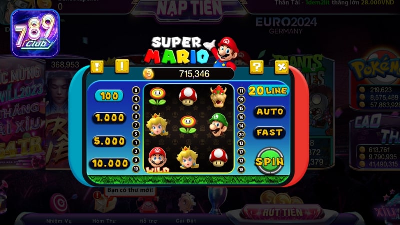 Super mario 789club không chỉ giữ nguyên nét hoài cổ mà còn mang đến những cơ hội thưởng hấp dẫn